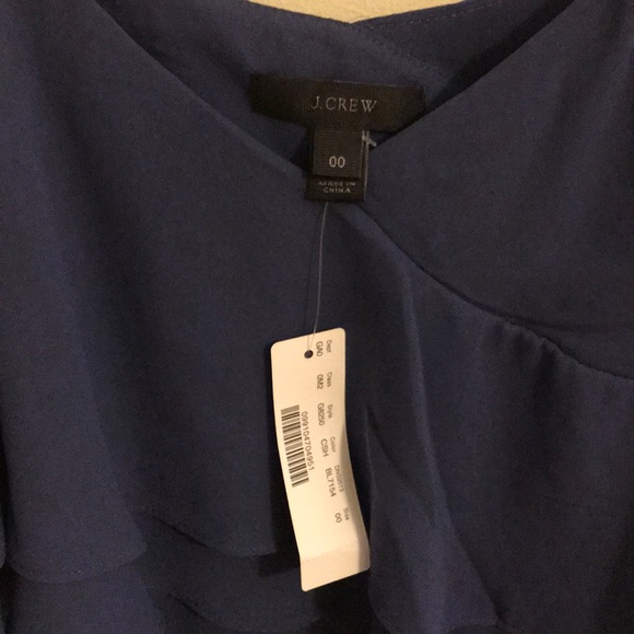 J. Crew blue ruffle tank - Picture 3 of 4